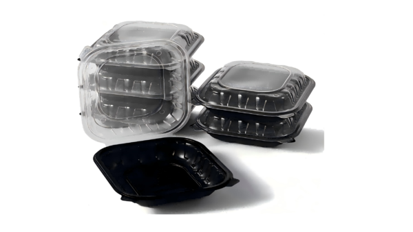 PP (Polypropylene) dual color hinged lid containers