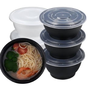 PP (Polypropylene) Transparent Round Bowls with Lids