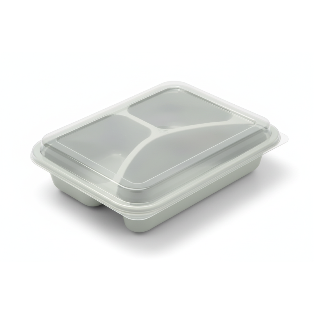 CPET Snack Storage Tray with Transparent Lid