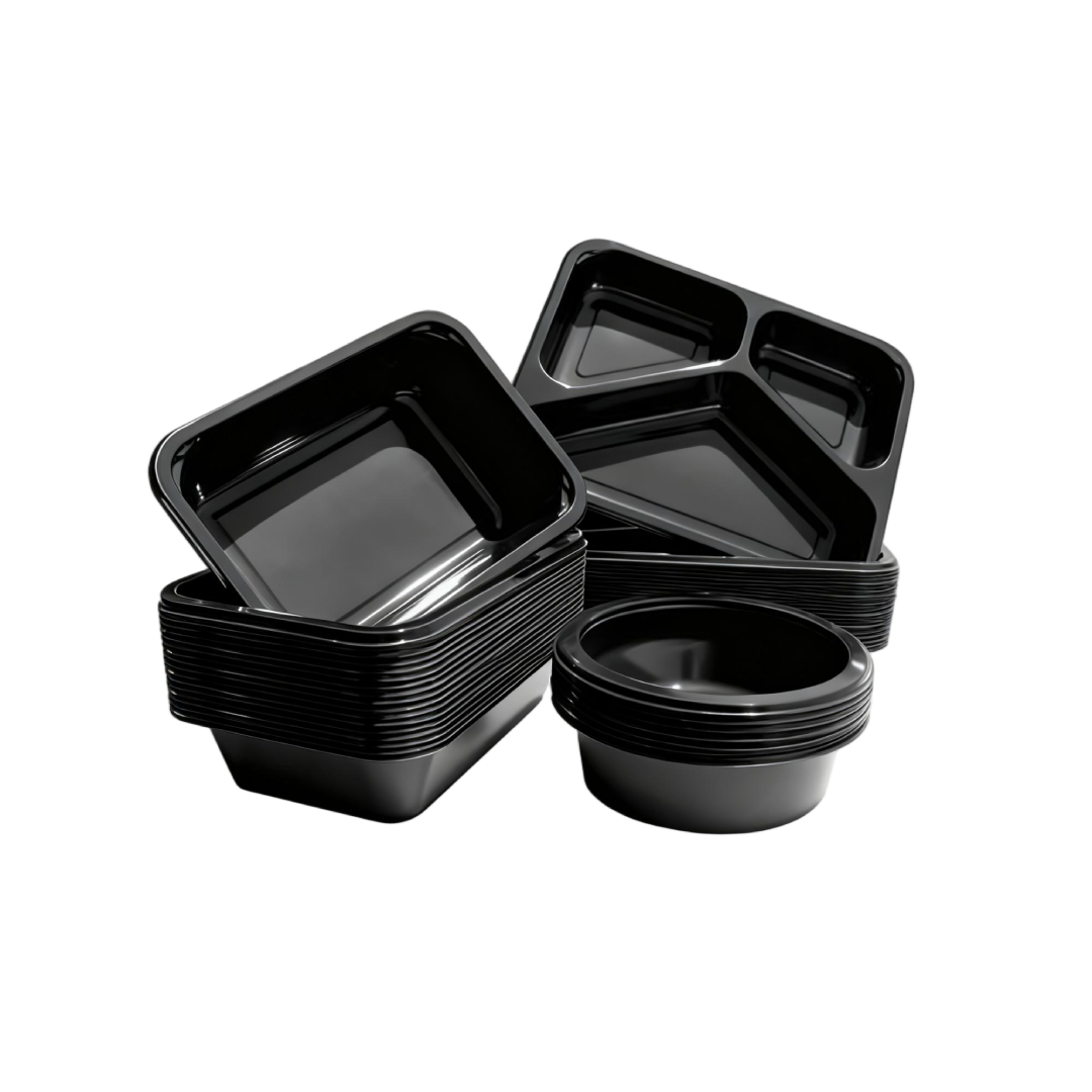 CPET trays -12 CPET black trays