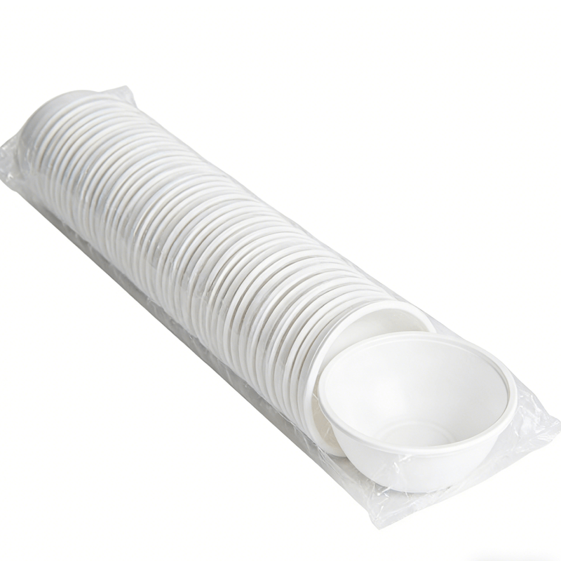 White Plastic Round Mixing Bowls